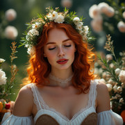 Garden wedding wom dreaming Redhair 0 01