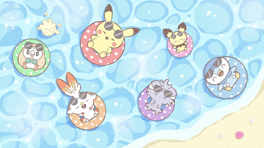 pikachu-rowlet-piplup-scorbunny-pichu-an
