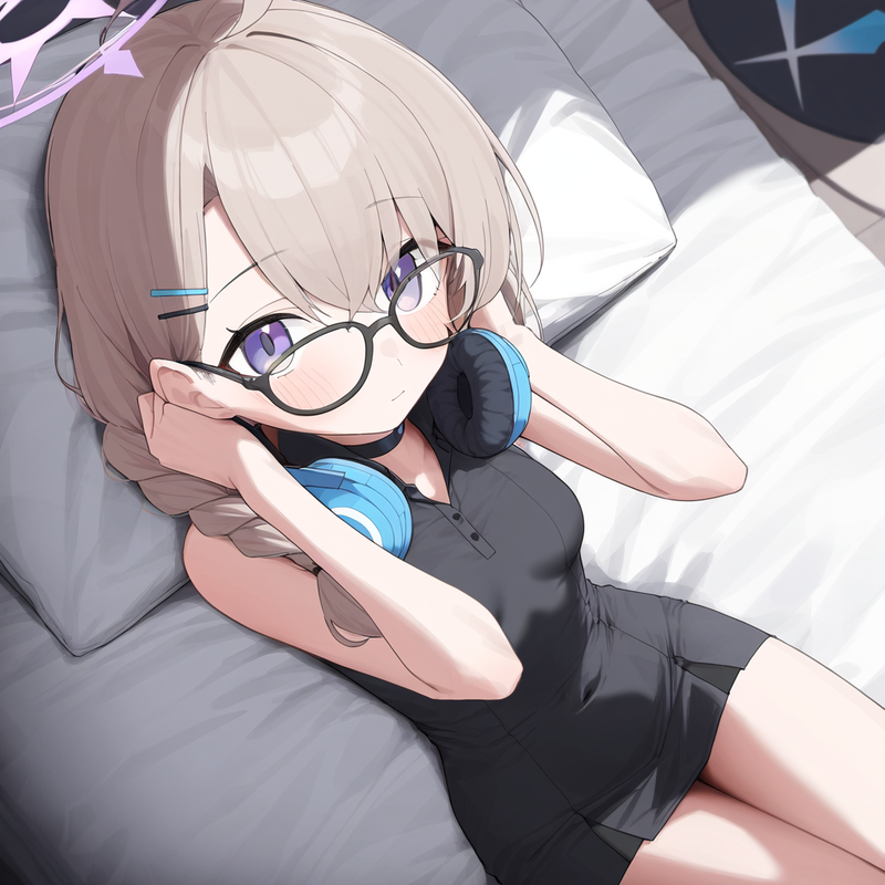 1girl, kotama (blue archive), blue archive, official art, healthyman, from above s-2884840605