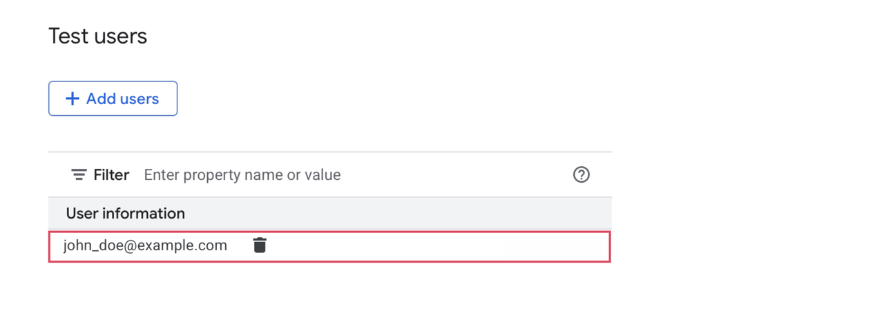 Verify added user