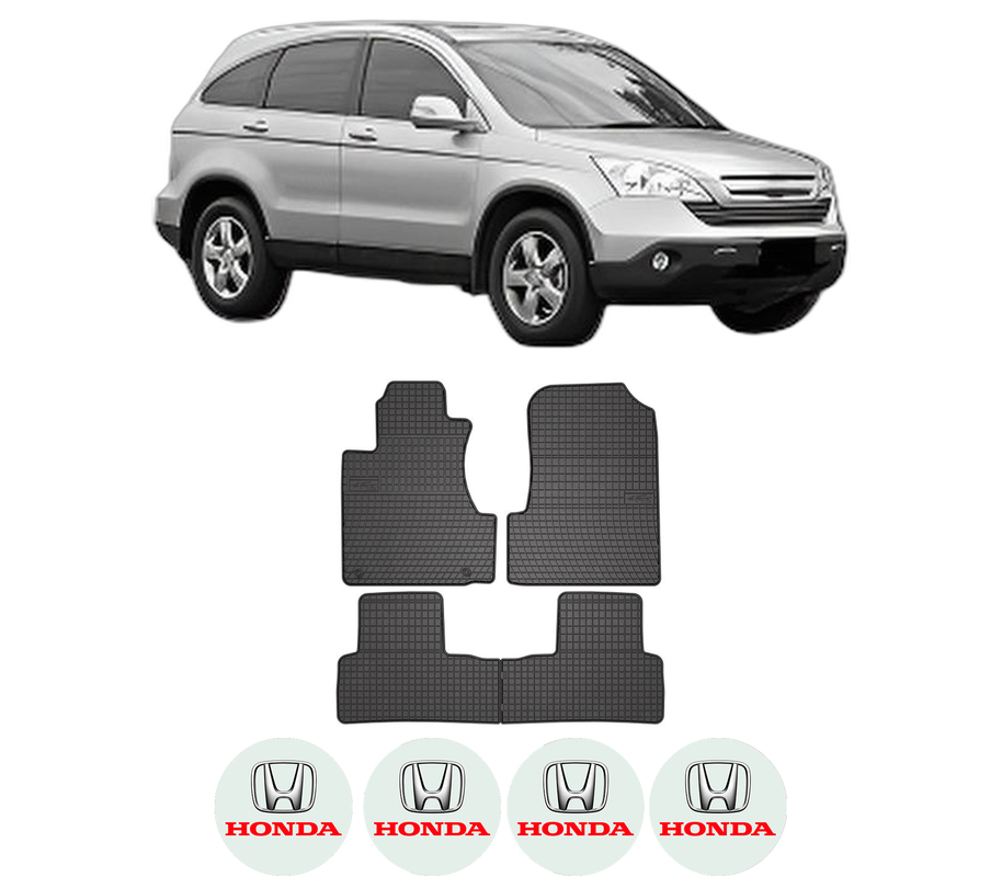 Set covorase presuri HONDA CR-V III (RE_) din 2006-2012, auto, din cauciuc thermoplastic, 4 Stickere auto cu HONDA