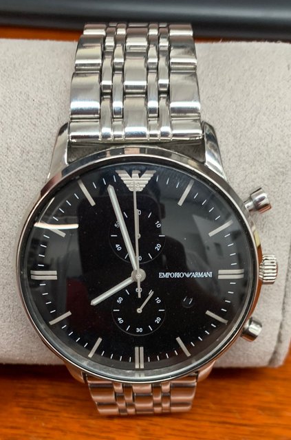 Emporio Armani Classic Chronograph Stainless Steel Men's Watch