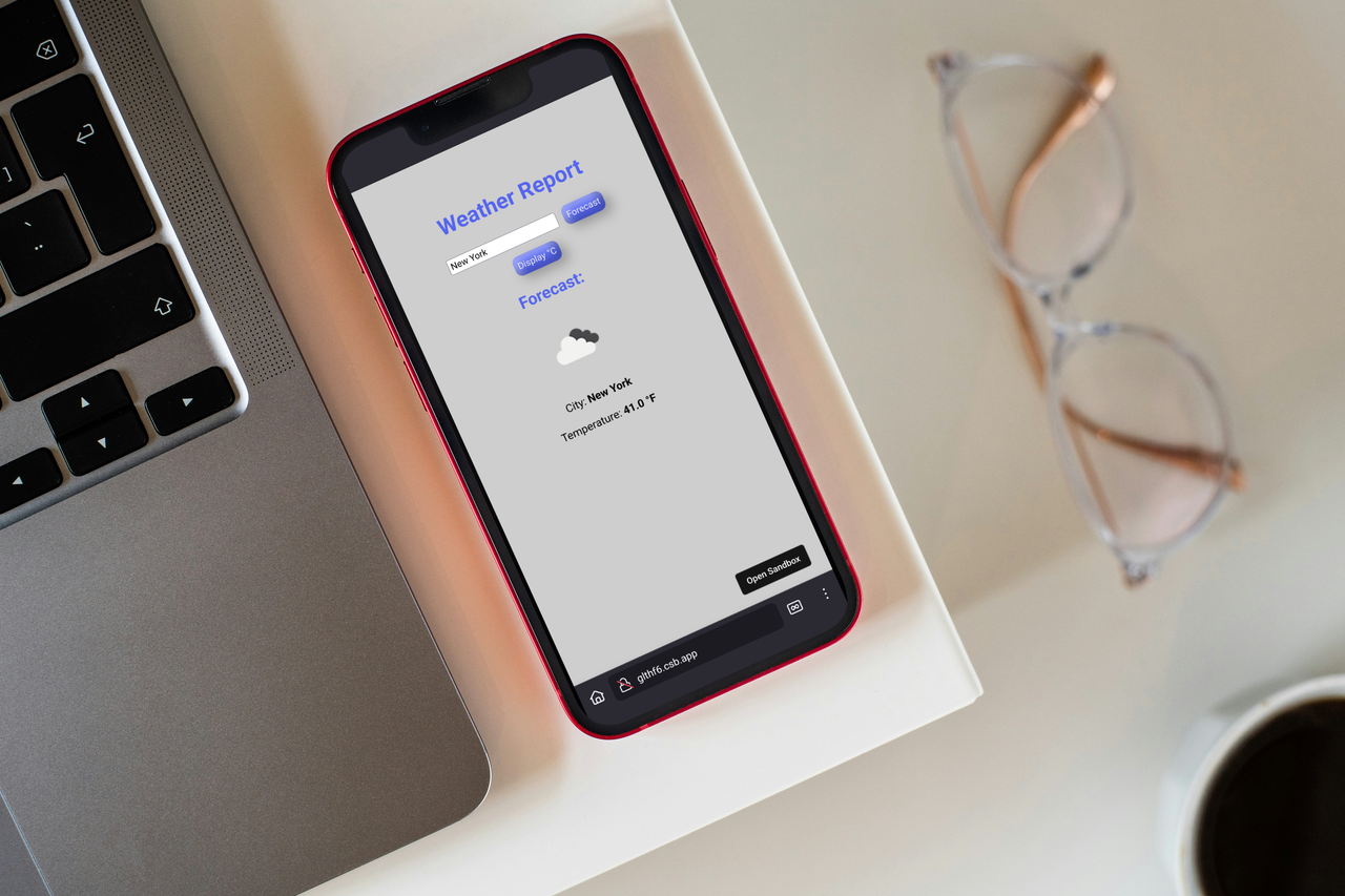 Weather API site with New York displayed