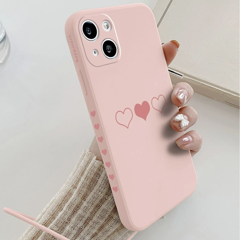 Foto de Funda rosa con diseño de corazón.
