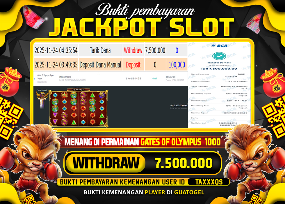 BUKTI JACKPOT LUNAS GUATOGEL