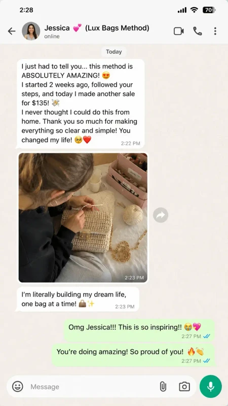 Testimonio de éxito por WhatsApp 2