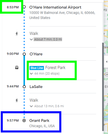 Aeropuerto O'Hare en Chicago/ORD>Grant Park-Metro Blue - Forum Aircraft, Airports and Airlines