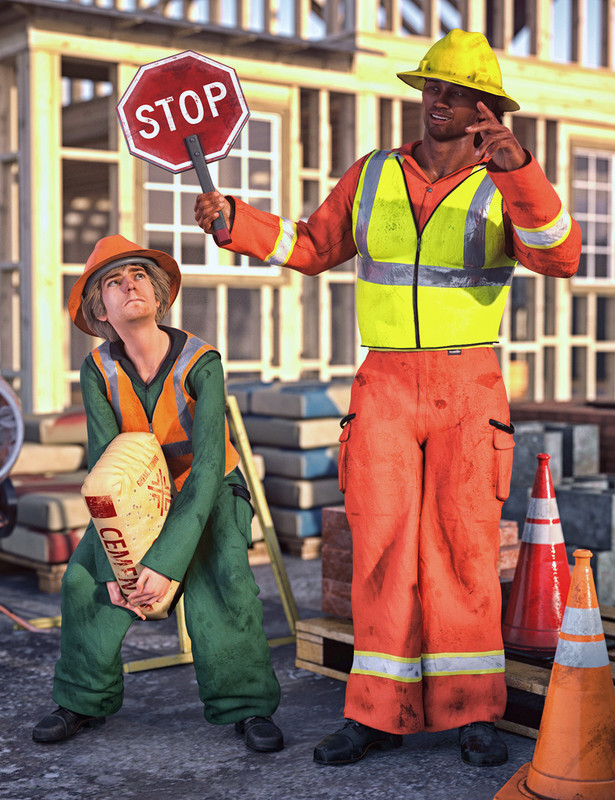 dForce Road Work Outfit for Genesis 8 Males dForce Road Work Outfit for Genesis 8 Males