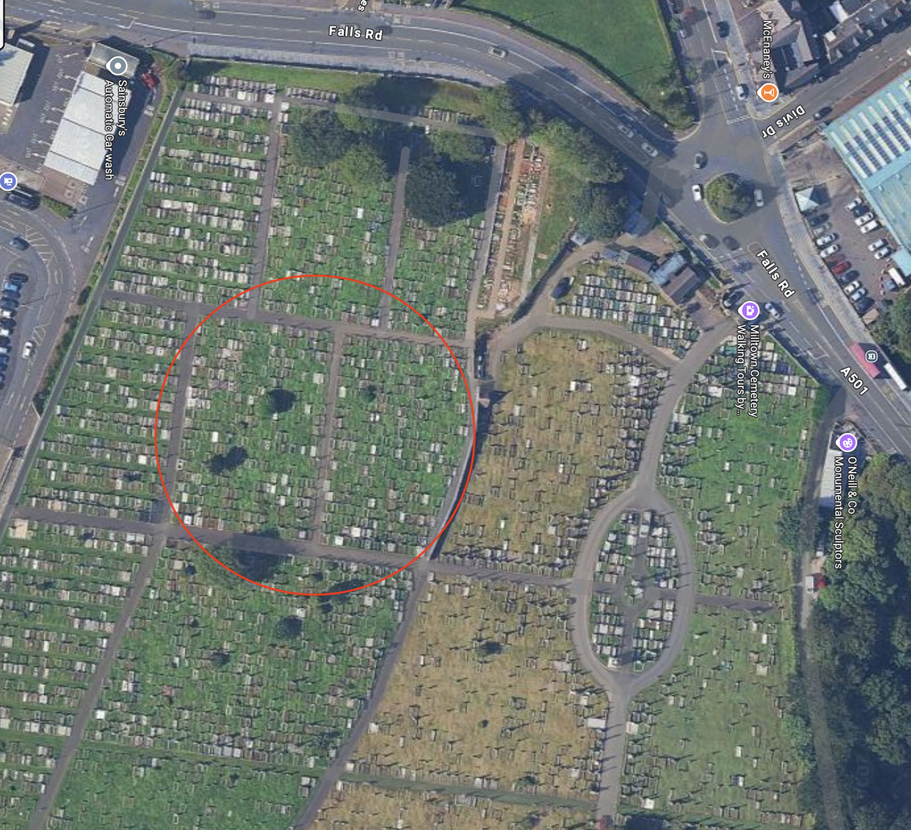 Sect 12 Milltown Cemetery Falls Rd Belfast NI