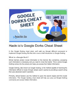 [Image: Hackr-io-s-Google-Dorks-Cheat-Sheet-PDF-pdf-thumb.jpg]