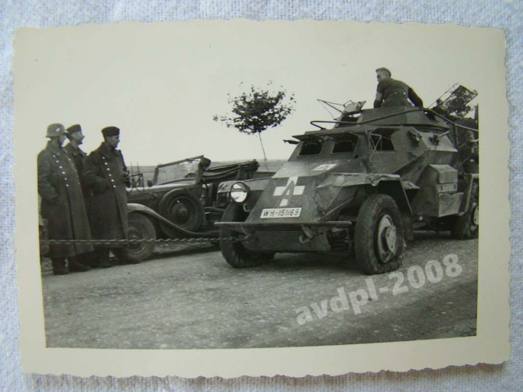 Panzerspähwagen - defekt - Polen - Foto original