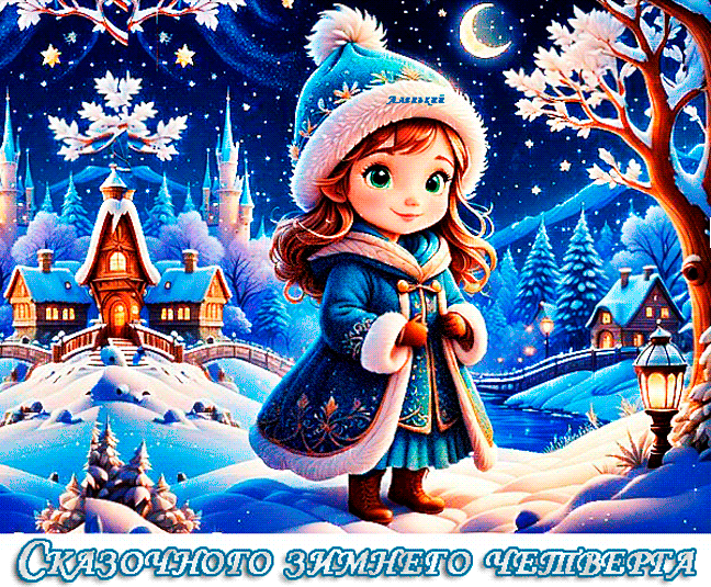 Сказочного зимнего четверга!! - красивые гифки Зимние картинки