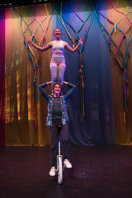 In Human Will Cassie on unicycle photo Johanna Austin