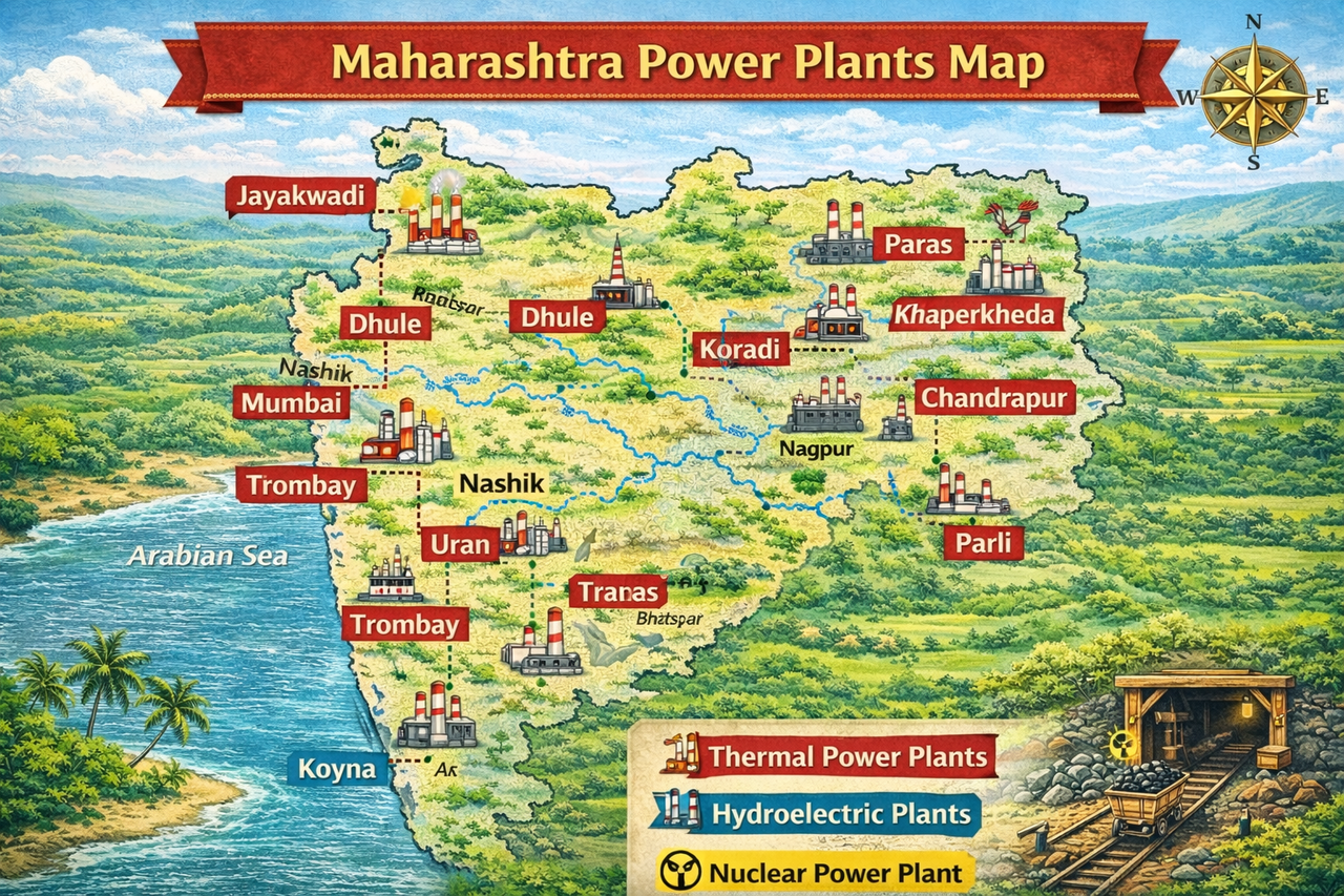 Maharashtra Power Plants Map