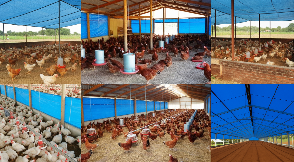 Ventilation system integrated with poultry house roofing