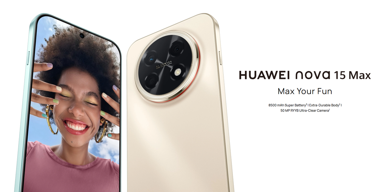 HUAWEI nova 15 Max Smartphone Sleek Modern Aesthetics Presentation