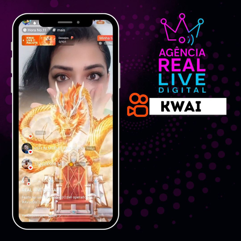 Streamer do casting da Agência Real Live Digital