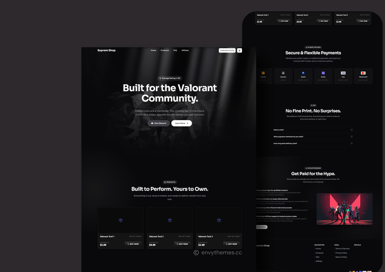 Envy Warfare theme preview
