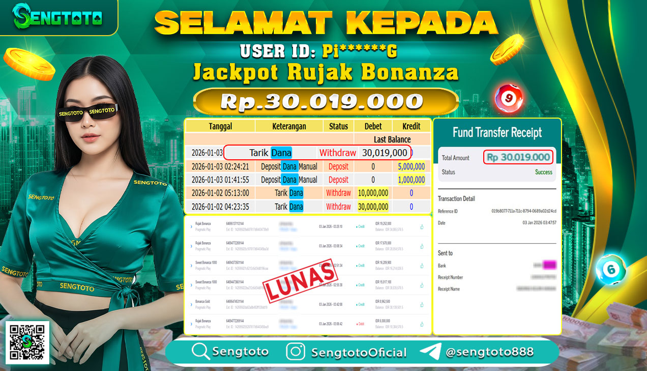 BUKTI PEMBAYARAN SLOT RUJAK BONANZA