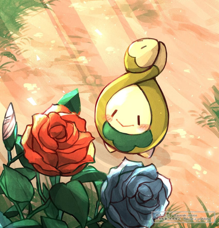 budew-and-roselia-pokemon-drawn-by-asaza