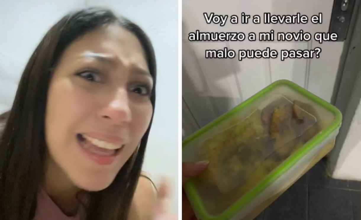 Mujer descubre infidelidad por un lonche, lo cacha en el acto
