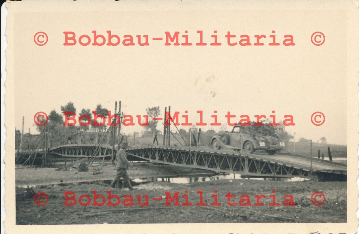 Foto Ukraine 3.7.41 Wehrmacht Ponton-Brücke Kriegsbrücke hinter Osykove