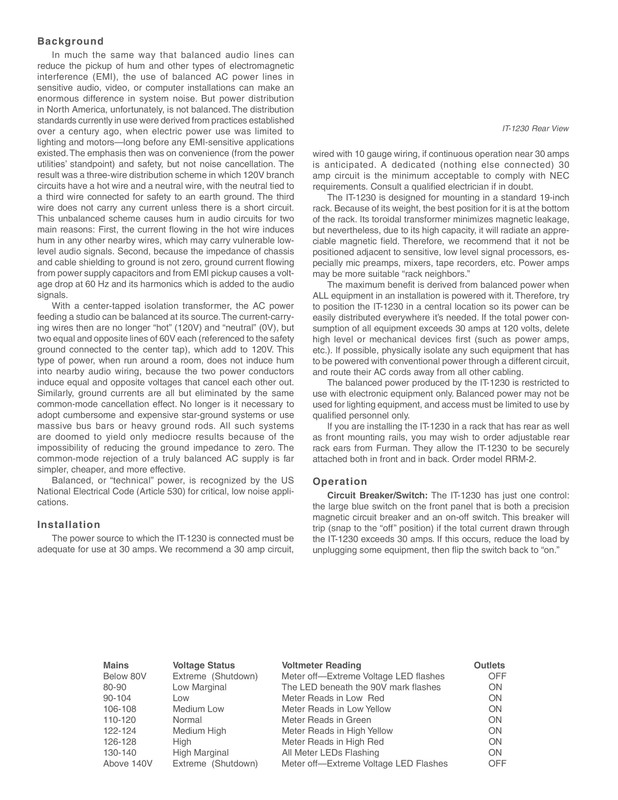 IT 1230 manual - Page 2