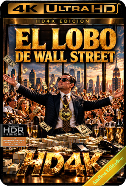 El lobo de Wall Street (3 Audios)[2013][FullUHD 2160p][Dolby Vision][HDR10][Custom][Castellano DTS-HD 7.1 DTS-HD 5.1 AC3 5.1-Ingles DTS-HD 5.1+Subs]