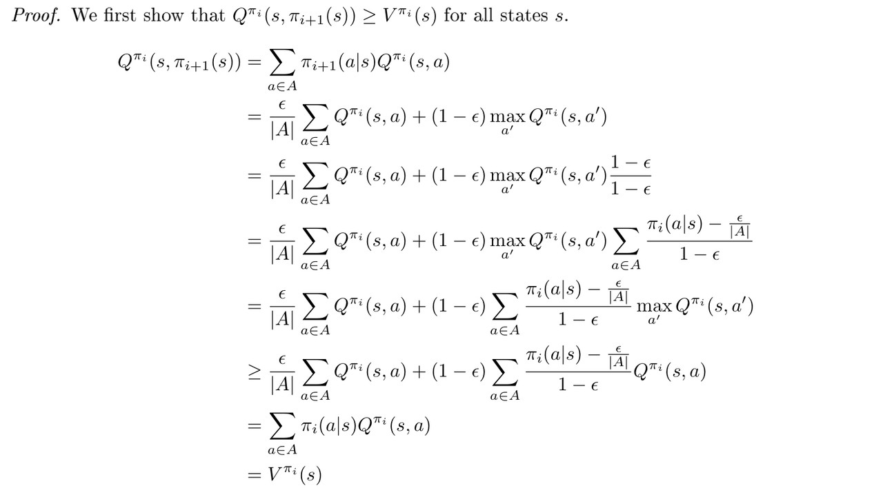 Monotonic e-greedy Policy Improvement