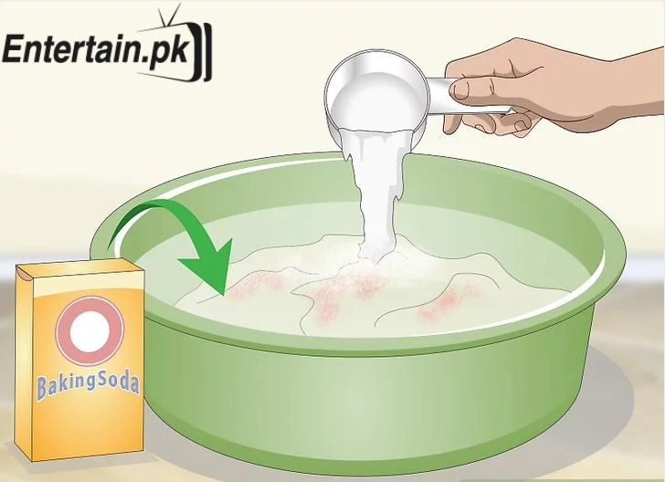 Soak the cheesecloth in a baking soda solution to remove tough debris