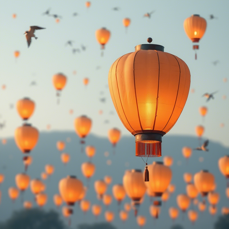 Flying Lanterns CSS Canvas demo