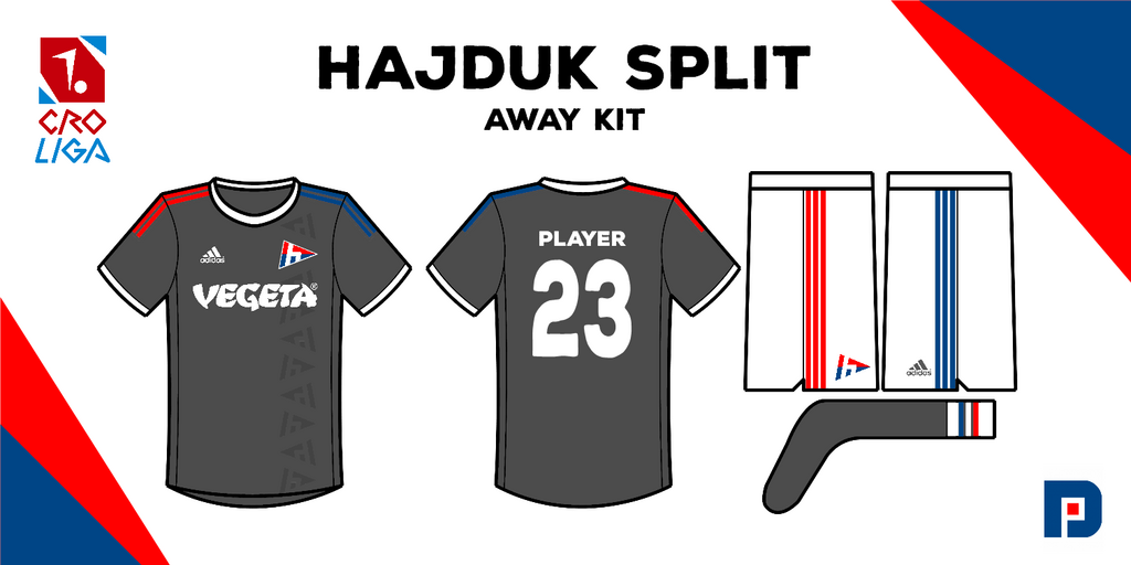Hajduk Split Away football shirt 1990 - 1992.