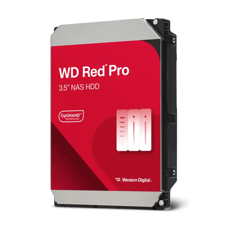 Disco duro de 3.5 pulgadas Western Digital de la serie Red Pro.