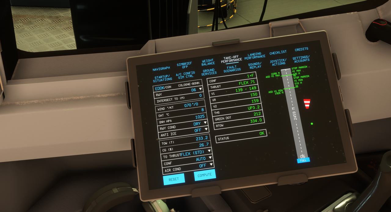 A340-600 Pro EFB Takeoff Performance