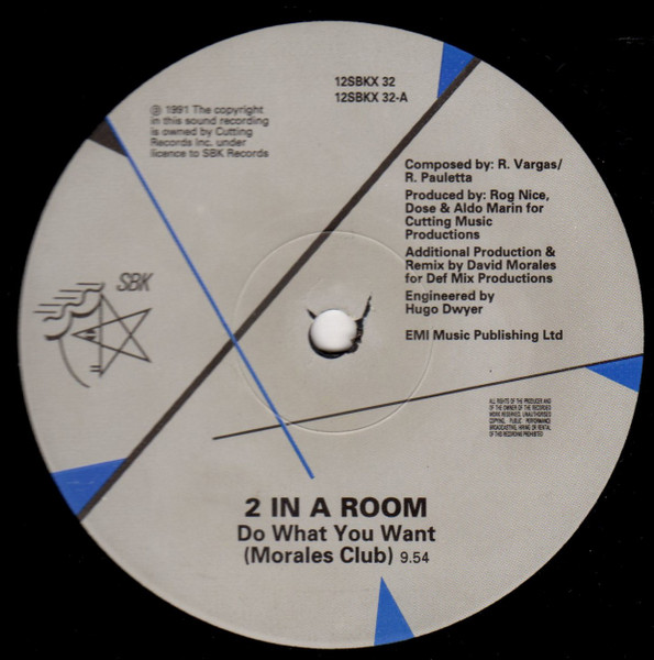 16/04/2023 - 2 In A Room – Do What You Want ( David Morales Remixes)(Vinyl, 12, 45 RPM)(SBK Records – 12SBKX 32)  1991 R-404526-1565206630-1124