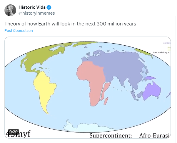 Entwicklung der Erde in 300 Millionen Jahren