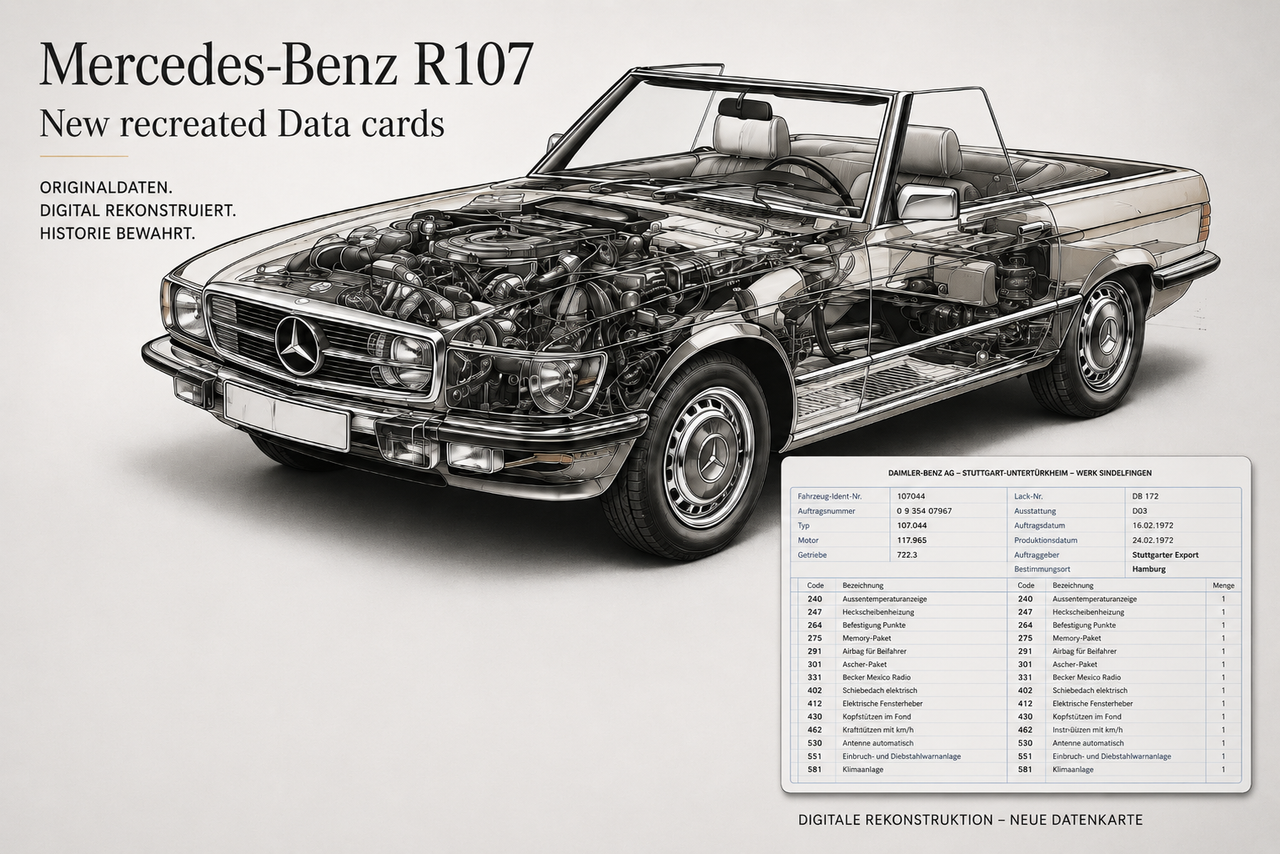 Mercedes-Benz R107 SL Explosionszeichnung