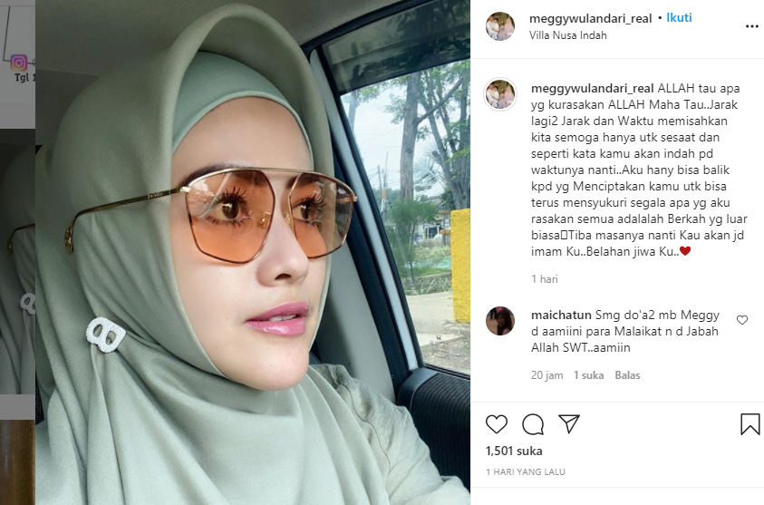 Unggahan Meggy soal imamnya kelak
