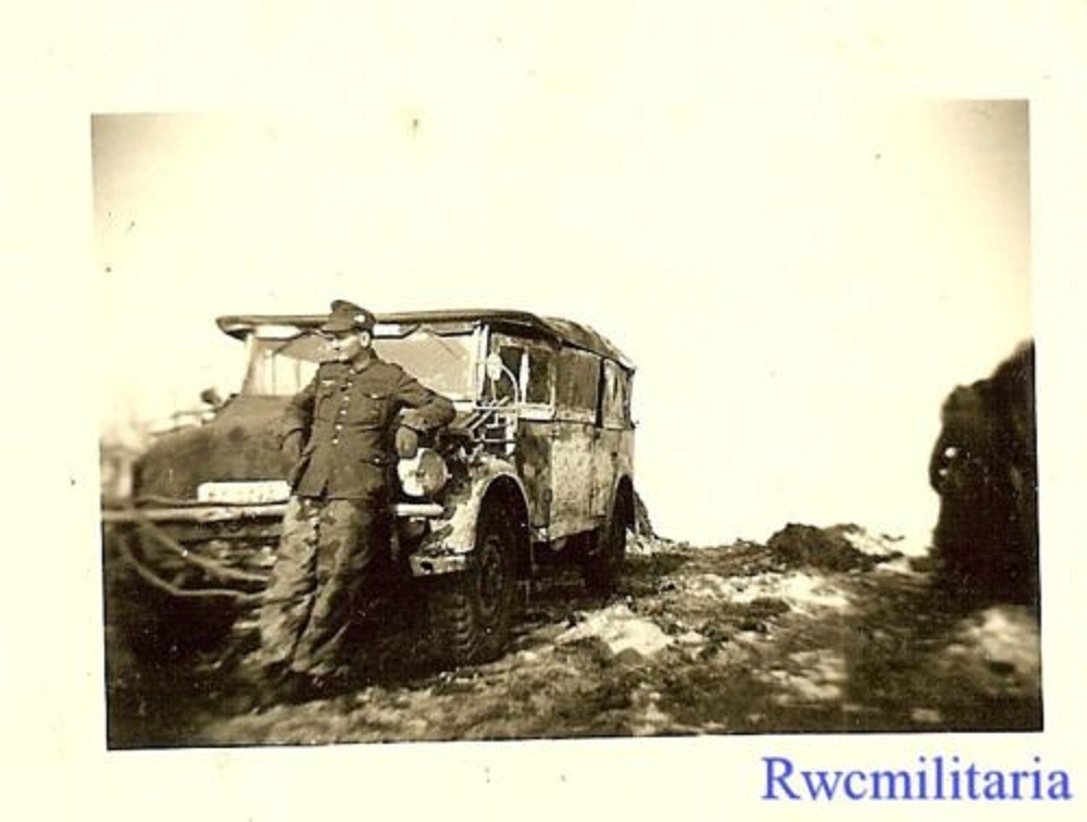 Gebirgsjäger Trooper in Winter by His Heavy Horc