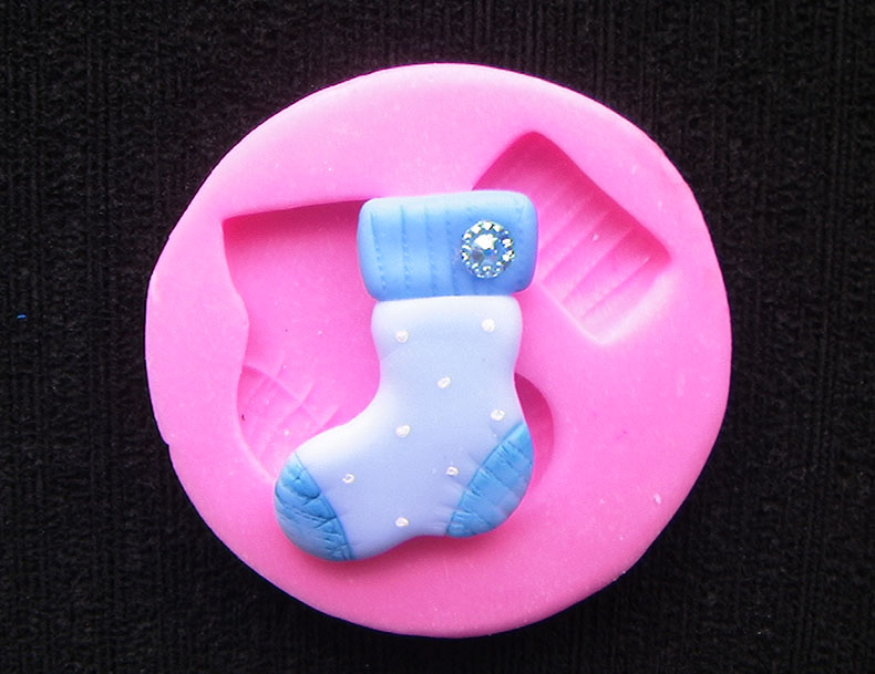 Molde de Silicona Calcetín Medias de bebé decora fondant y pasta fría