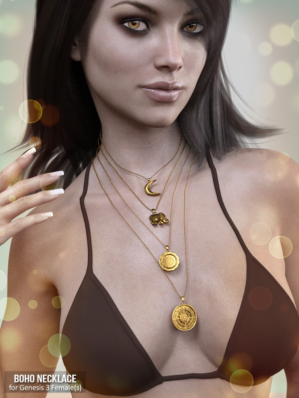 X-Fashion Boho Necklace for Genesis 3 Female(s) X-Fashion Boho Necklace for Genesis 3 Female(s)