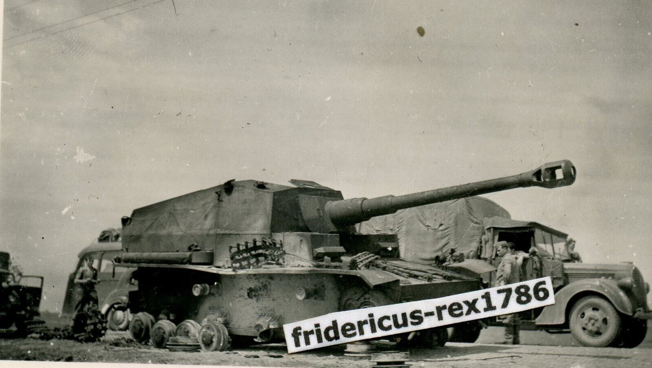 J7 Foto Ostfront Sturmgeschütz 10,5 cm Selbstfahrlafette IV Dicker Max Pz Jäger