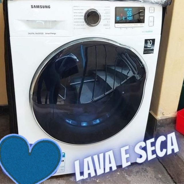 Lava e Seca Samsung WD10J6410AW WD6000 Branca com Eco Bubble e Programas de Lavagem – 10,2Kg