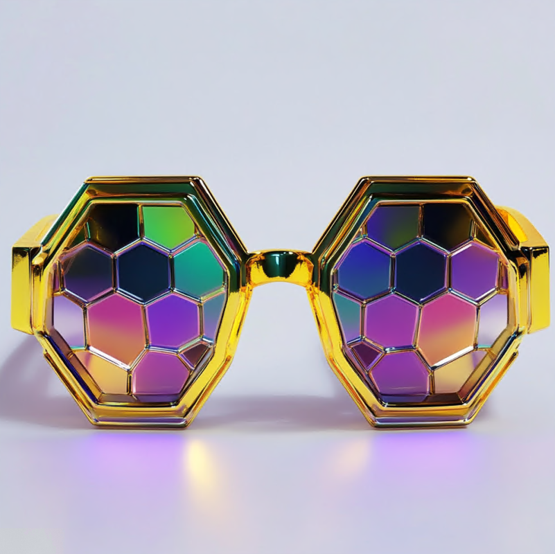 Gafas hexagonales contra la fatiga