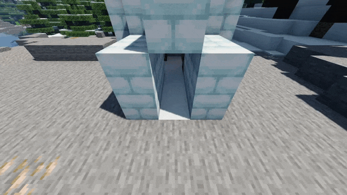 Snow bricks: igloo