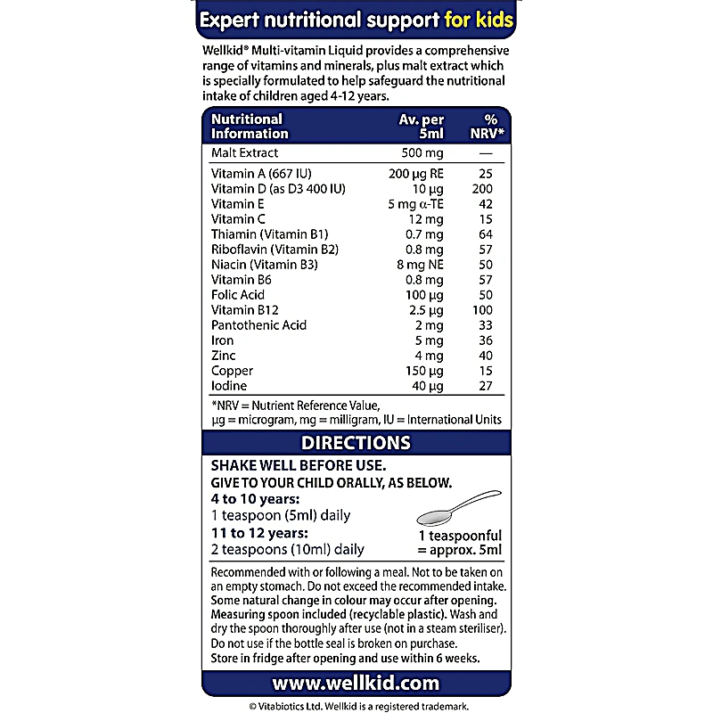 wellkid multi-vitamin liquid 150ml wellkid multi-vitamin liquid 150ml