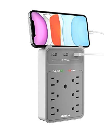 Amazon: Multicontacto USB, Protector de Sobretensiones de 900 Joules, con 6 Outlets de CA y 3 Puertos de Carga USB 
