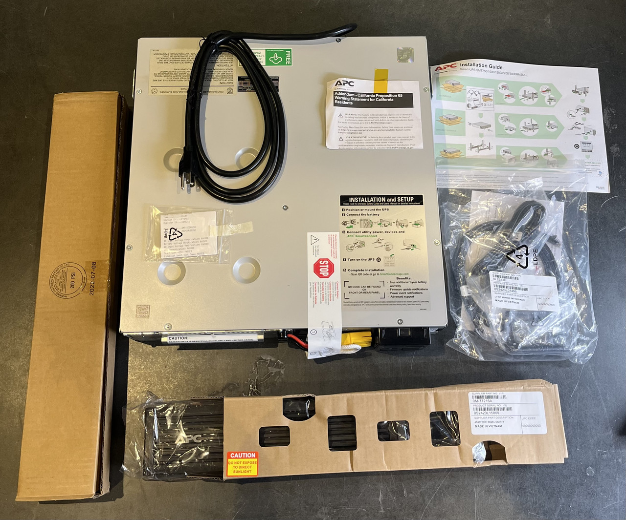 APC SMT1500RM2UC SMARTCONNECT UPS LINE INTERACTIVE 1500VA LCD RACKMOUNT 2U 120V