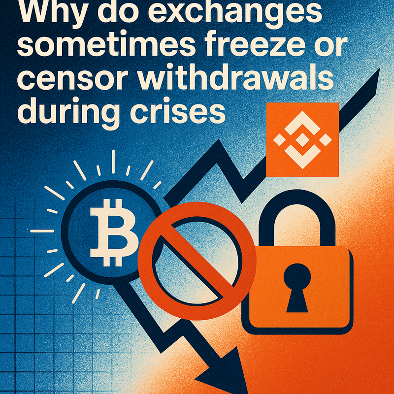 Why do exchanges sometimes freeze or censor withdrawals during crises