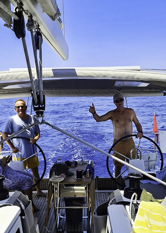 The walking path behind Liberty 33 villa on the Lycian Coast, surrounded by Mediterranean pine trees